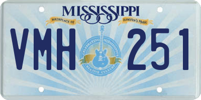 MS license plate VMH251