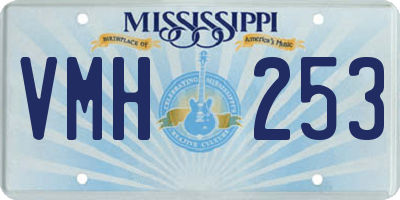MS license plate VMH253