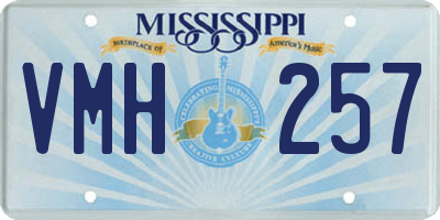 MS license plate VMH257