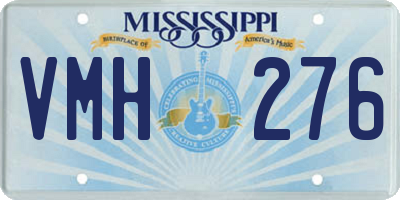 MS license plate VMH276