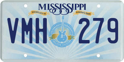 MS license plate VMH279