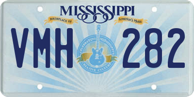 MS license plate VMH282