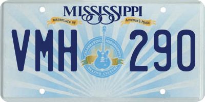 MS license plate VMH290