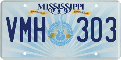 MS license plate VMH303