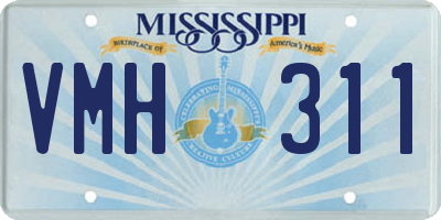 MS license plate VMH311