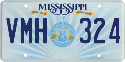 MS license plate VMH324