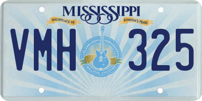 MS license plate VMH325