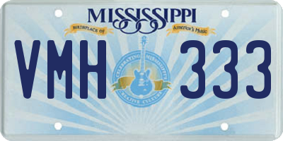 MS license plate VMH333