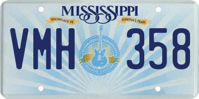 MS license plate VMH358