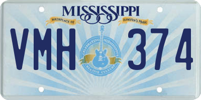 MS license plate VMH374