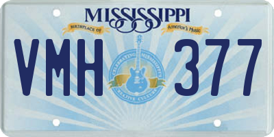 MS license plate VMH377