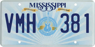 MS license plate VMH381