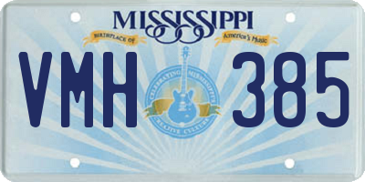 MS license plate VMH385