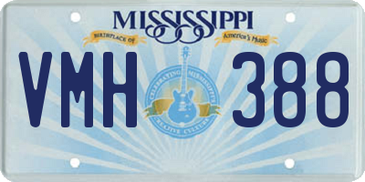 MS license plate VMH388