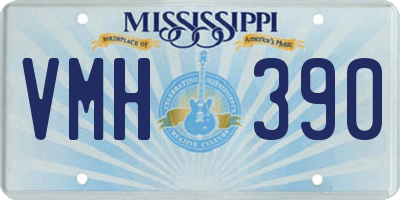 MS license plate VMH390