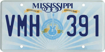 MS license plate VMH391