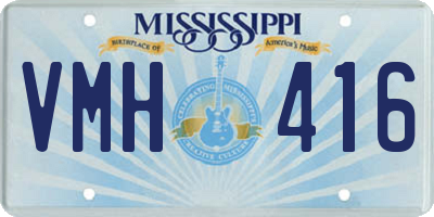 MS license plate VMH416