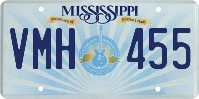 MS license plate VMH455
