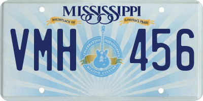 MS license plate VMH456