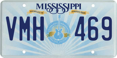 MS license plate VMH469