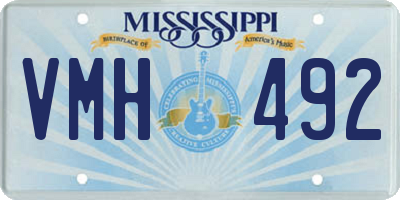 MS license plate VMH492