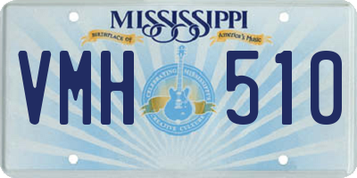 MS license plate VMH510