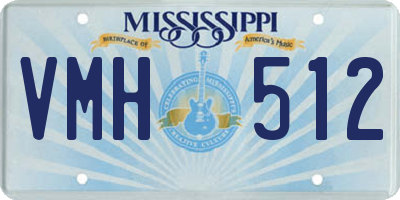MS license plate VMH512