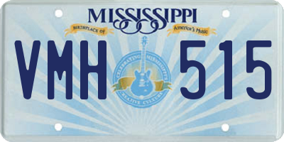 MS license plate VMH515