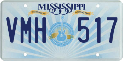 MS license plate VMH517