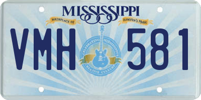 MS license plate VMH581