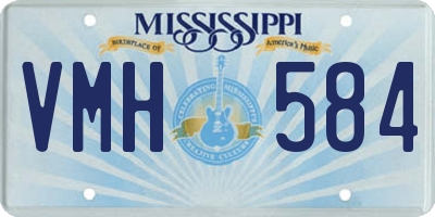 MS license plate VMH584