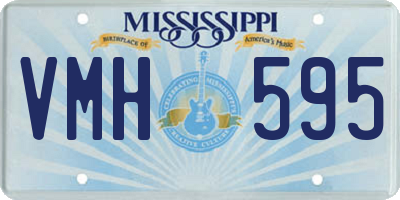 MS license plate VMH595