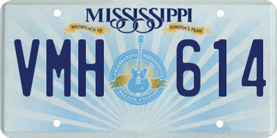 MS license plate VMH614