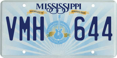 MS license plate VMH644