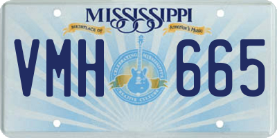 MS license plate VMH665