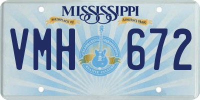 MS license plate VMH672