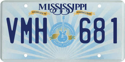 MS license plate VMH681