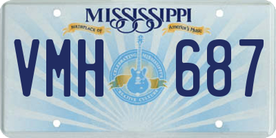 MS license plate VMH687