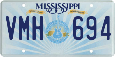 MS license plate VMH694