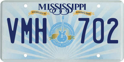 MS license plate VMH702