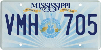 MS license plate VMH705