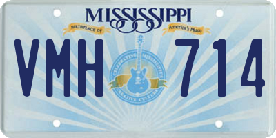 MS license plate VMH714