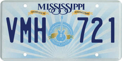 MS license plate VMH721
