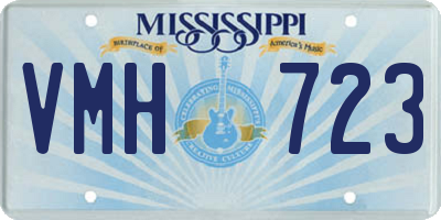 MS license plate VMH723