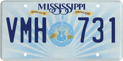 MS license plate VMH731