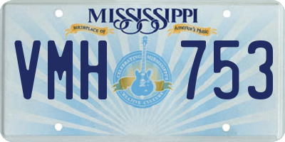 MS license plate VMH753