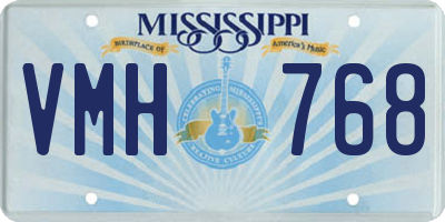 MS license plate VMH768
