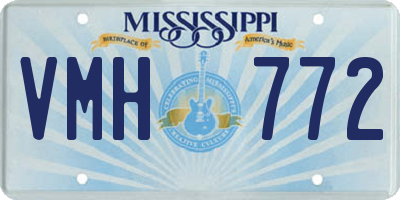 MS license plate VMH772