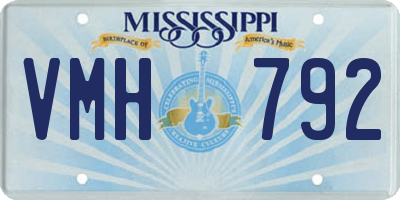 MS license plate VMH792