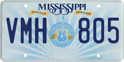 MS license plate VMH805